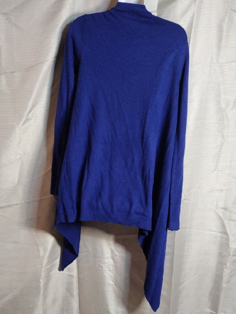 East 5th Women’s Navy Open-Front Draped Cardigan Sweater - Picture 5 of 6